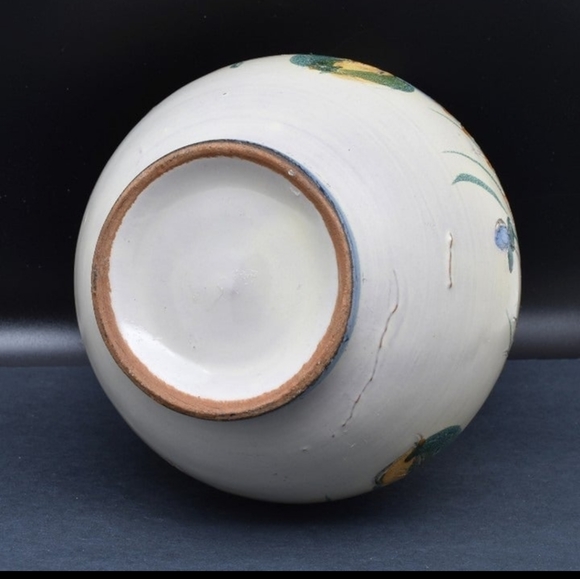 Hand Painted Floral Terracotta Vase, 5" - Picture 5 of 9